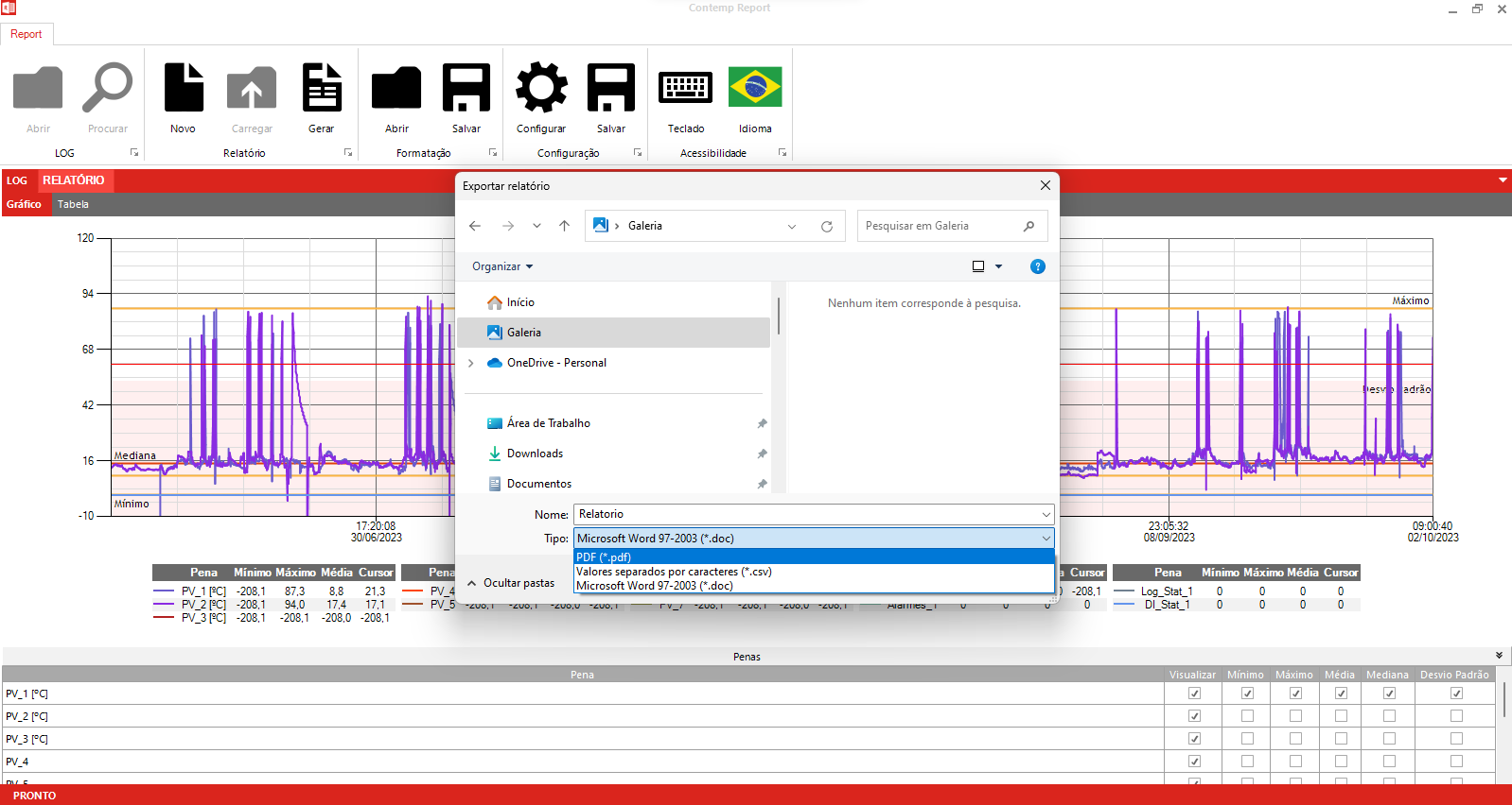 CONTEMP REPORT - SOFTWARE PARA GERAÇÃO DE RELATÓRIOS DA IHM H401