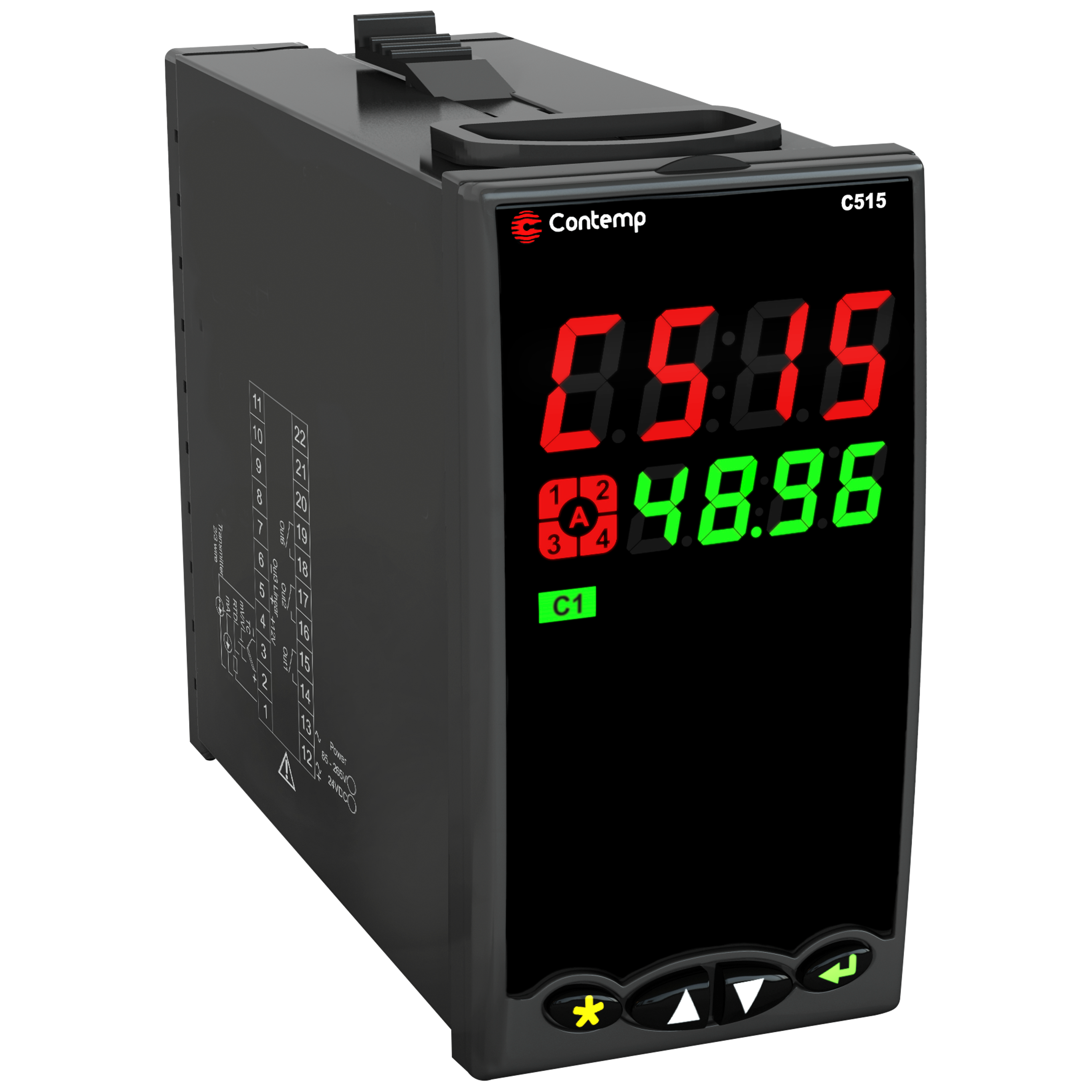 Controlador de temperatura e processo Contemp C515